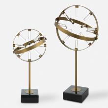  18087 - Uttermost Realm Spherical Brass Sculptures, Set of 2