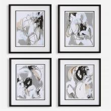  41419 - Uttermost Tangled Threads Abstract Framed Prints, S/4