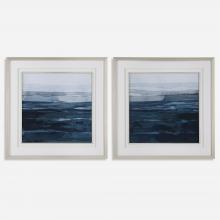  32270 - Uttermost Rising Blue Abstract Framed Prints, Set/2