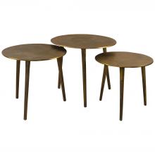 25148 - Uttermost Kasai Gold Coffee Tables, S/3