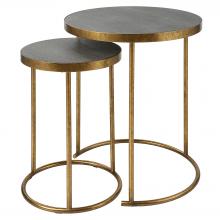  25284 - Uttermost Aragon Brass Nesting Tables, S/2