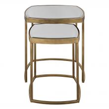  22957 - Uttermost Vista Gold Nesting Tables, Set of 2