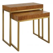  22986 - Uttermost Burl-esque Wooden Nesting Tables, S/2