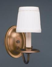  117-VG-LT1-SHD - Wall Sconce 1 J-Arm Verdi Gris 1 Candelabra Socket Eggshell Shade