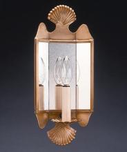  126-DB-LT1-AM - Mirrored Wall Sconce Crimp Top And Bottom Dark Brass 1 Cnadelabra Socket Antique Mirror
