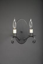  162-VG-LT2 - Wall Sconce 2 Down Curved Arms Verdi Gris 2 Candelabra Socket