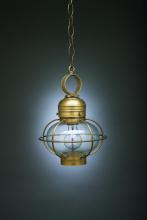  2522-DAB-MED-CLR - Caged Onion Hanging Dark Antique Brass Medium Base Socket Clear Glass