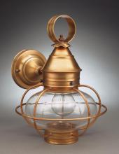  2525-DAB-MED-CLR-NS - Caged Onion Wall Dark Antique Brass Medium Base Socket Clear Glass No Scroll