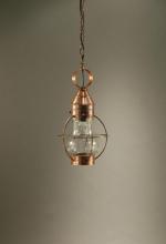 Northeast Lantern 2722-VG-MED-CSG - Caged Pear Hanging Verdi Gris Medium Base Socket Clear Seedy Glass