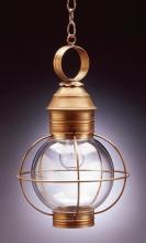  2832-DAB-MED-CLR - Caged Round Hanging Dark Antique Brass Medium Base Socket Clear Glass