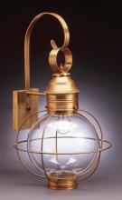  2841-DB-MED-CLR - Caged Round Wall Dark Brass Medium Base Socket Clear Glass