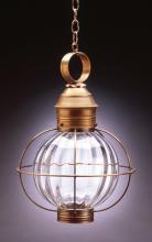  2842-VG-MED-CLR - Caged Round Hanging Verdi Gris Medium Base Socket Clear Glass