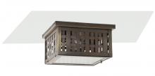 Northeast Lantern 4404W-DAB-MED2-SMG - Weave Medium Flush Dark Antique Brass 2 Medium Base