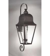  6428-VG-LT3-CLR - Bracket Wall Fixture  Top & Bottom Scroll Verdi Gris Finish  3 Candelabra Sockets  Clear G