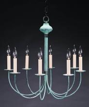  908-DB-LT8 - Hanging J-Arms Dark Brass 8 Candelabra Sockets