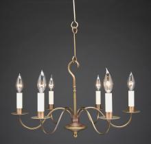  982-DB-LT6 - Hanging S-Arms Dark Brass 8 Candelabra Sockets