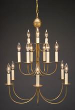  985-DAB-LT15 - Hanging 3 Tier J-Arms Dark Antique Brass 15 Candel