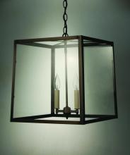 Northeast Lantern ST1415-DB-LT2-NG - Square Trapezoid Hanging Dark Brass 2 Candelabra Sockets No Glass