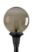 Wave Lighting C2025T-BK - PARK PLACE, STYLE "B"  BLACK, CLEAR GLOBE 20", SOCKET ONLY