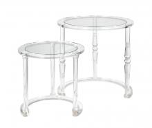  H0015-9104/S2 - Jacobs Nesting Table - Set of 2 Round Clear