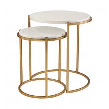  S0115-11769/S2 - Solen Accent Table - Set of 2 - Aged Gold